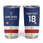 Cape Verde Football Go Champion Custom Tumbler Cup Sporty Style - African Pride