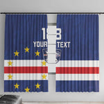 Cape Verde Football Go Champion Custom Window Curtain Sporty Style - African Pride