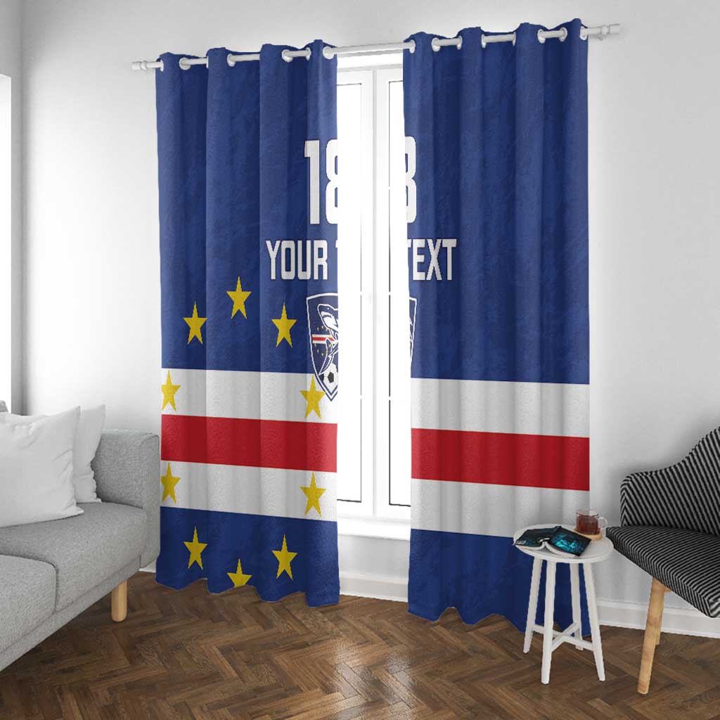 Cape Verde Football Go Champion Custom Window Curtain Sporty Style - African Pride