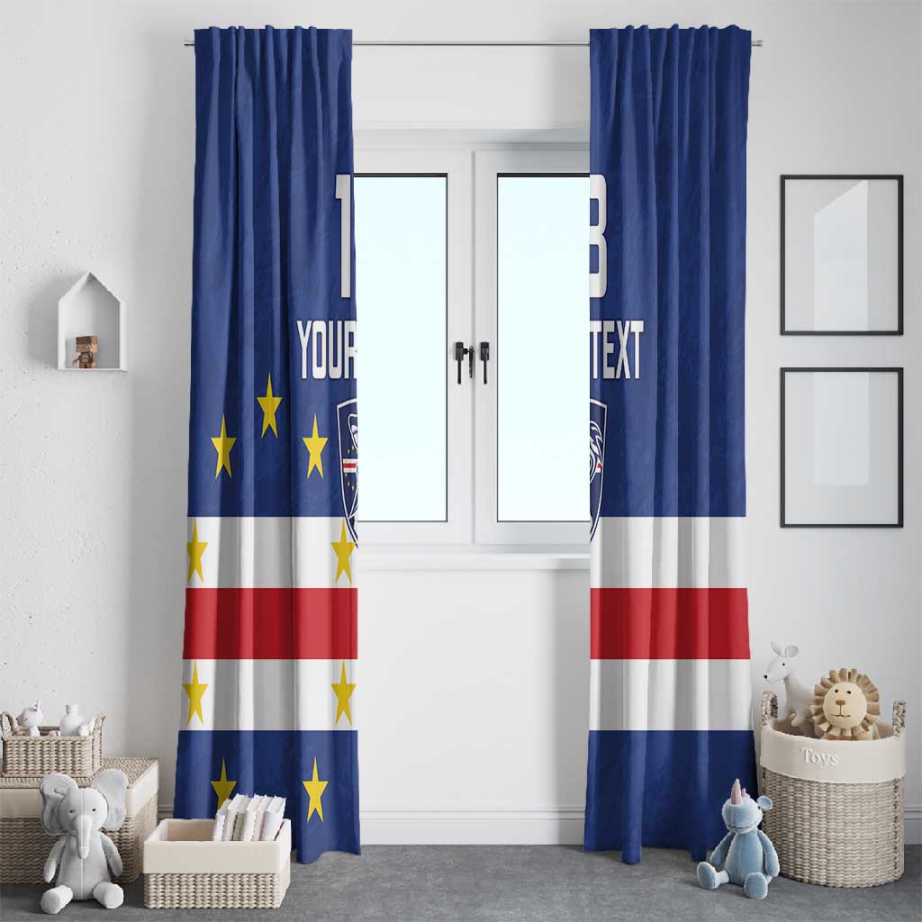 Cape Verde Football Go Champion Custom Window Curtain Sporty Style - African Pride