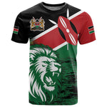 Afro Kenya Lion Head T shirt Flag Style