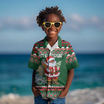 Personalized Afro Kenya Christmas Kid Hawaiian Shirt African Santa - Folk Pattern