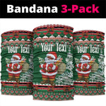 Personalized Afro Kenya Christmas Neck Gaiter African Santa - Folk Pattern LT18