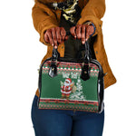 Personalized Afro Kenya Christmas Shoulder Handbag African Santa - Folk Pattern