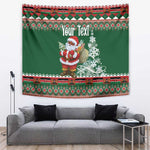 Personalized Afro Kenya Christmas Tapestry African Santa - Folk Pattern