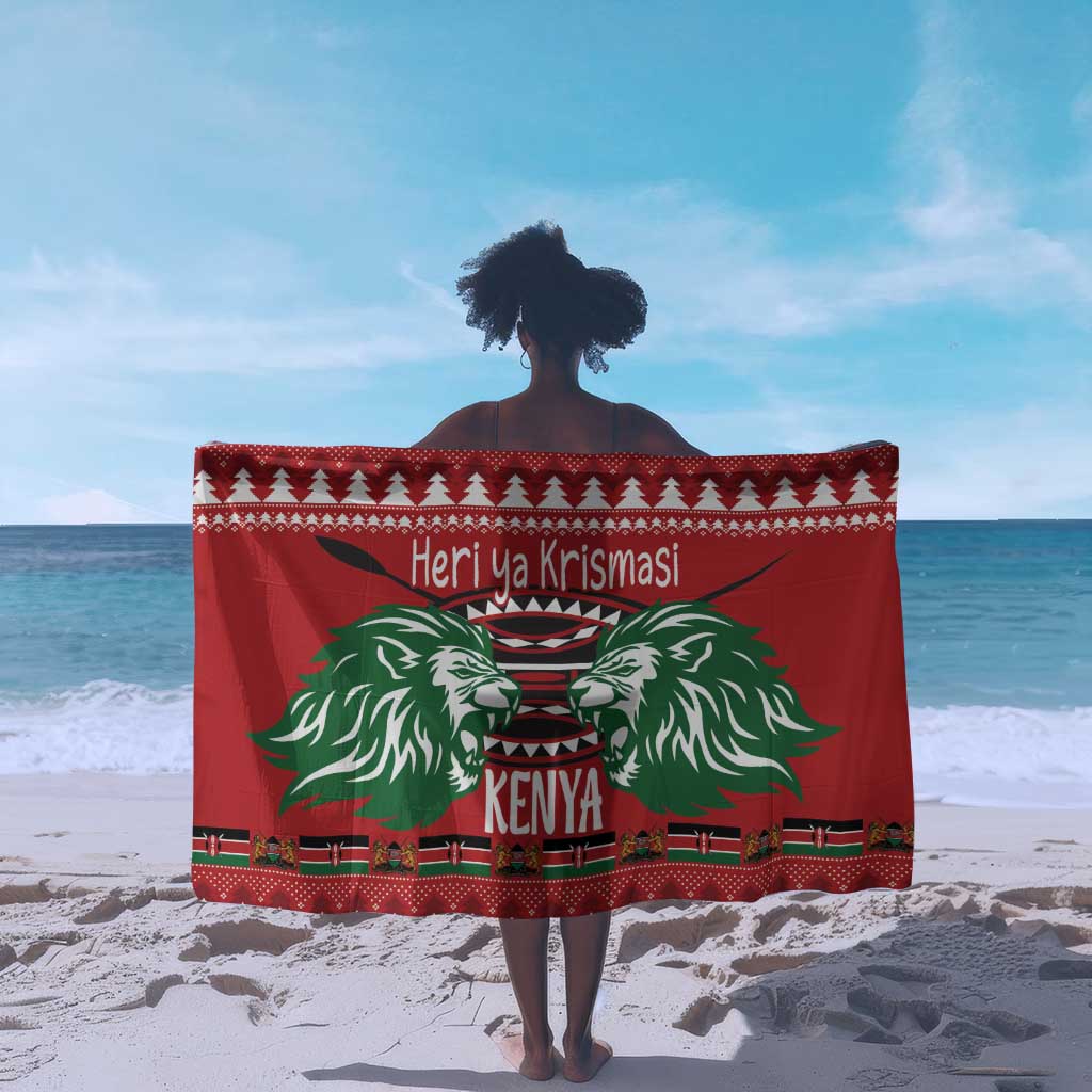 Afro Kenya Christmas Sarong Head Lion - Heri ya Krismasi