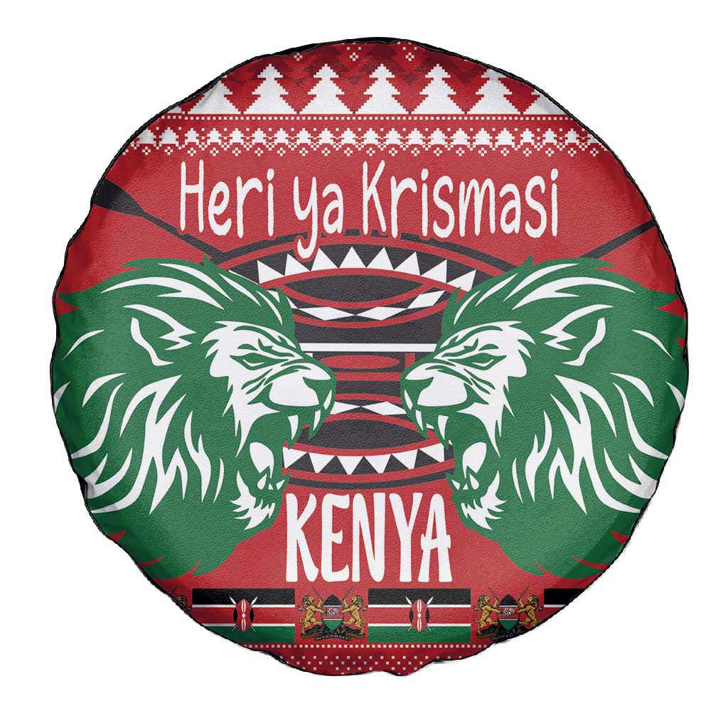 Afro Kenya Christmas Spare Tire Cover Head Lion - Heri ya Krismasi
