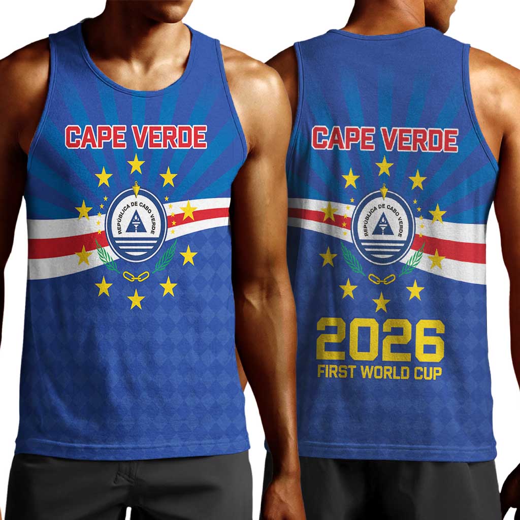Cape Verde Football 2026 Men Tank Top Historic First World Cup Appearance - African Pride