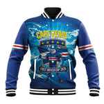Blue Shark Cape Verde Football Baseball Jacket First World Cup 2026 - African Pride