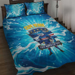 Blue Shark Cape Verde Football Quilt Bed Set First World Cup 2026 - African Pride