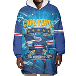 Blue Shark Cape Verde Football Wearable Blanket Hoodie First World Cup 2026 - African Pride