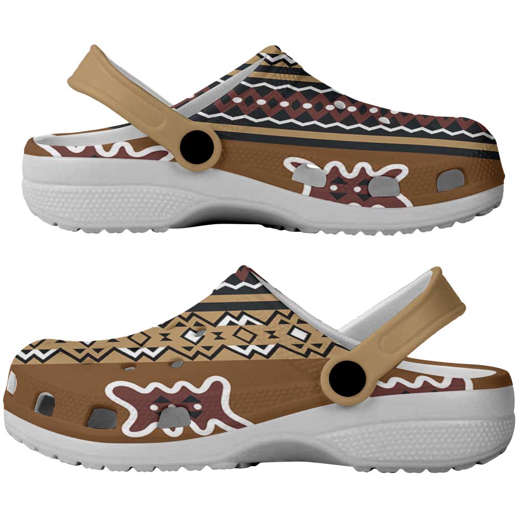 Mali Mud Cloth Clogs Shoes Traditional Bologan Pattern - African Pride