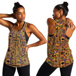 Personalized Kente African Pattern Women Racerback Tank - African Pride