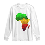 Africa Map Long Sleeve Shirt Green Yellow Red African Pride