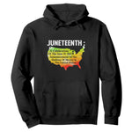 Black History Hoodie With African Map Juneteenth Celebration