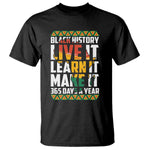 Black History Month T Shirt Live It Learn It Make It 365 Days A Year Kente