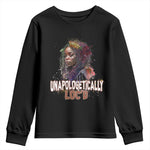 Black Locs Girl Youth Long Sleeve Shirt Unapologetically Locd Hair Melanin Queen