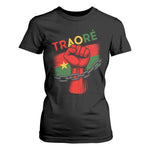 Stand With Traoré 2025 T Shirt For Women Burkina Faso Flag Raised Fist Broken Chains