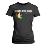 I Stand With Traoré T Shirt For Women Burkina Faso Peace Dove