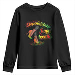 Stepping Into Juneteenth Youth Long Sleeve Shirt High Heels African American Black History
