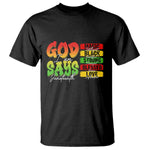 God Says I Am Affirmation Juneteenth T Shirt Christian Faith Black Excellence Pan-African Colors - African Pride