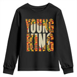 African Kente Young King Youth Long Sleeve Shirt