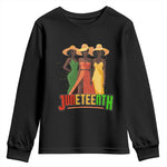 Juneteenth 1865 Youth Long Sleeve Shirt Beautiful Black Women Melanin