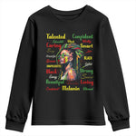 Melanin Locs Girl Youth Long Sleeve Shirt Dreadlock Black Pride African American