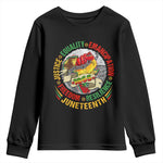 Juneteenth 1865 Youth Long Sleeve Shirt Freedom Justice Equality Emancipation Resilience Independence Day