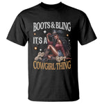 African Melanin Cowgirl T Shirt Boots & Bling It's A Cowgirl Thing Black History