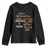 Black History Education Is Freedom Youth Sweatshirt African Roots Africa Map