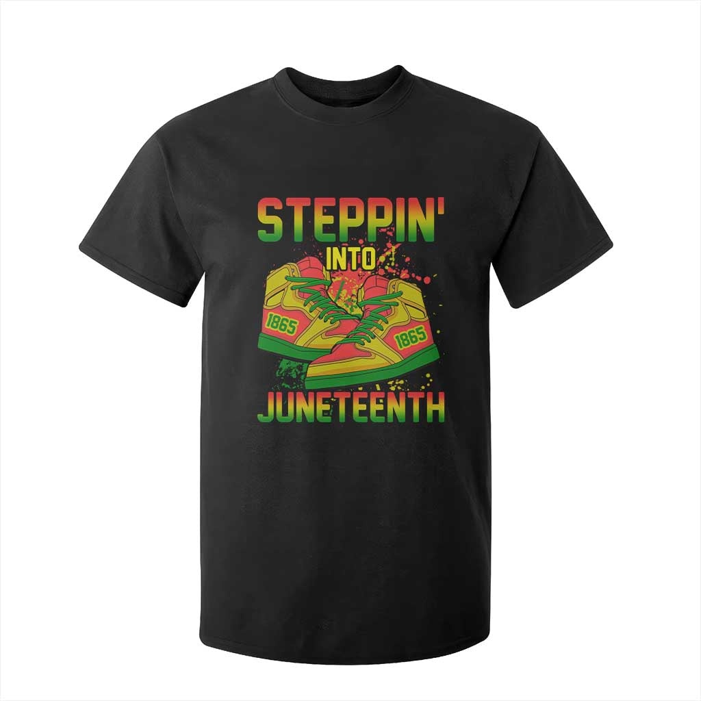 Steppin' Into Juneteenth 1865 T Shirt For Kid Freedom Day African American Pride