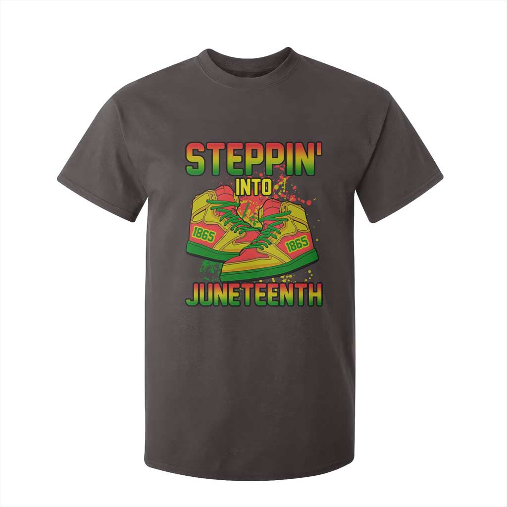 Steppin' Into Juneteenth 1865 T Shirt For Kid Freedom Day African American Pride