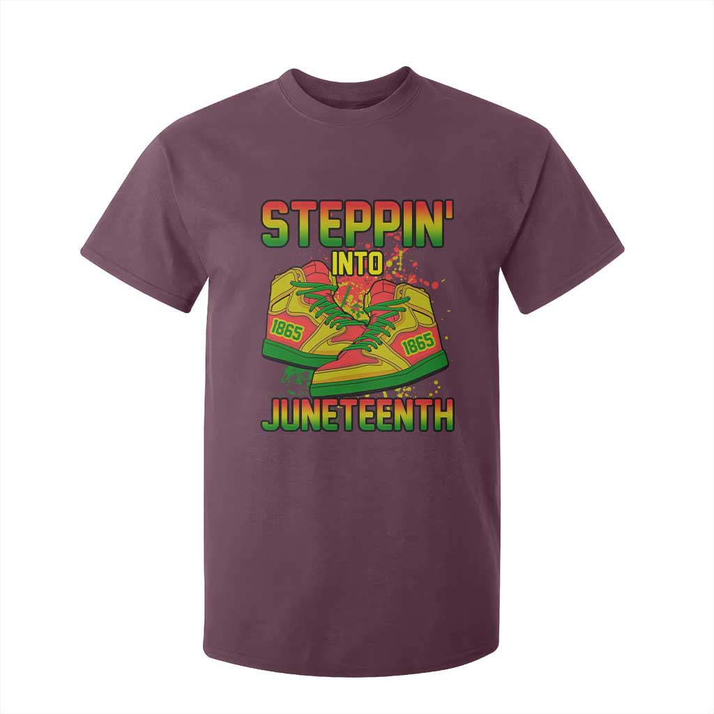 Steppin' Into Juneteenth 1865 T Shirt For Kid Freedom Day African American Pride