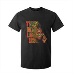 They Not Like Us Afro Queen T Shirt For Kid Melanin Magic Woman witth Headwrap and Sunglasses - African Pride