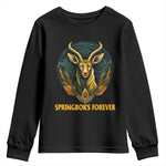 South Africa Rugby Springboks Youth Long Sleeve Shirt Forever Stronger Together Go Bokke
