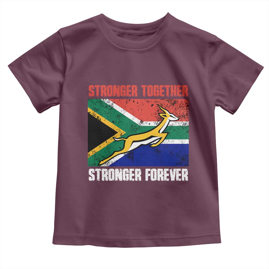South Africa Rugby Springboks Baby Shirt Stronger Together Stronger Forever Go Bokke