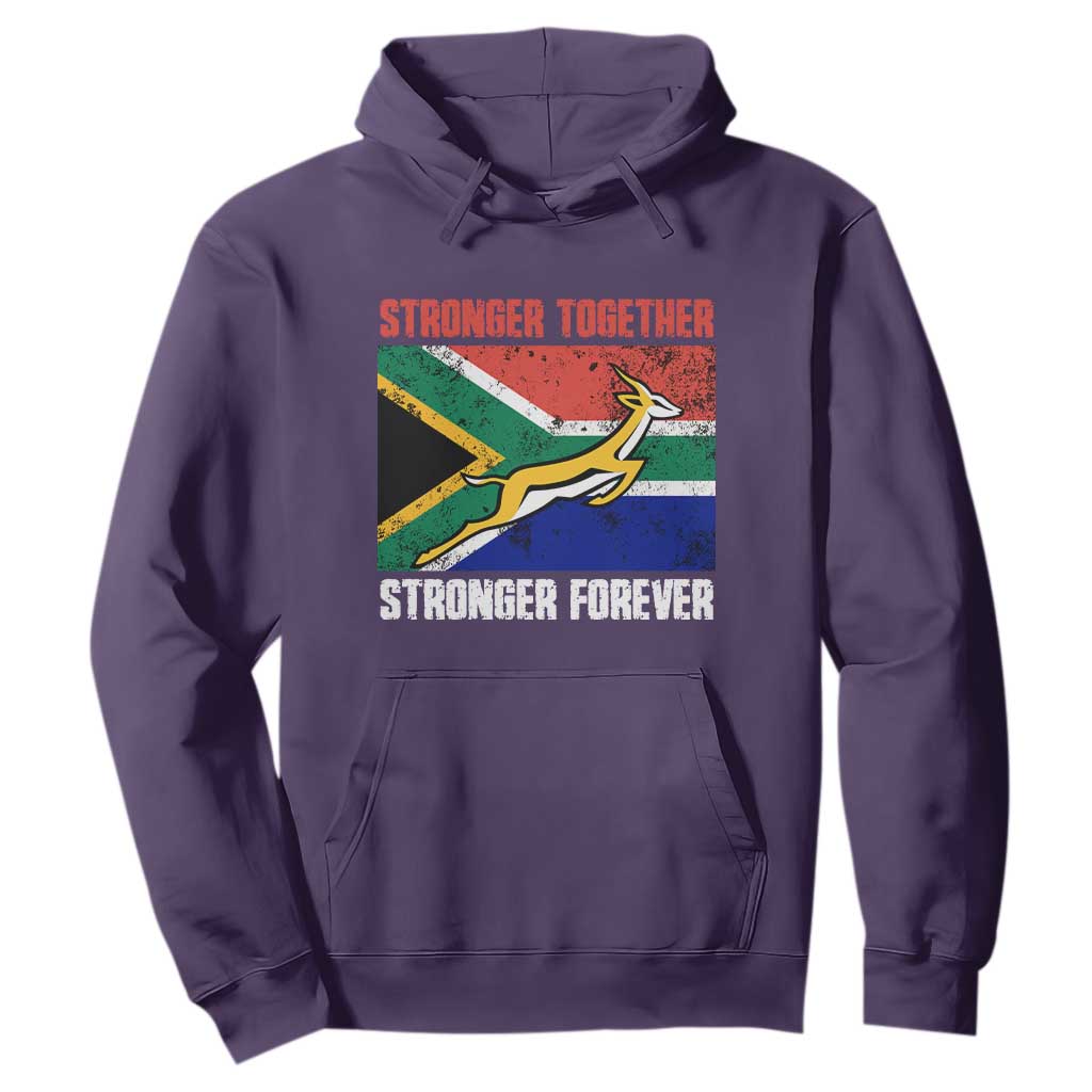 South Africa Rugby Springboks Hoodie Stronger Together Stronger Forever Go Bokke