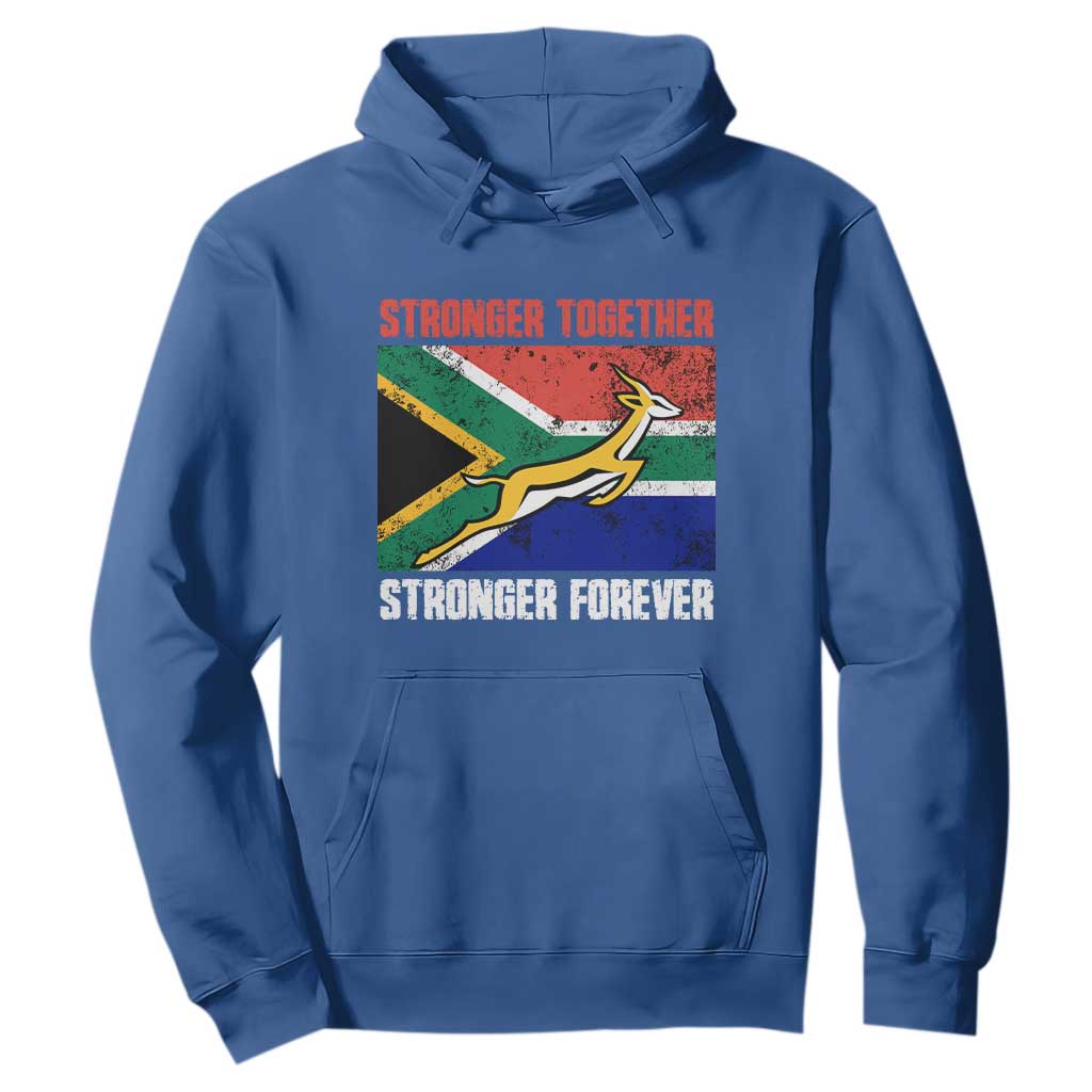 South Africa Rugby Springboks Hoodie Stronger Together Stronger Forever Go Bokke
