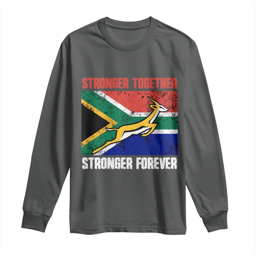 South Africa Rugby Springboks Long Sleeve Shirt Stronger Together Stronger Forever Go Bokke