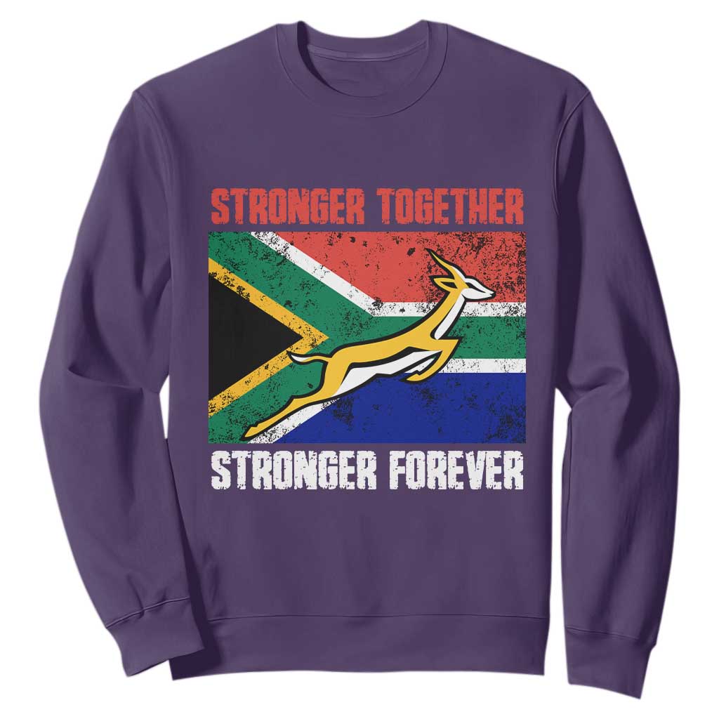 South Africa Rugby Springboks Sweatshirt Stronger Together Stronger Forever Go Bokke