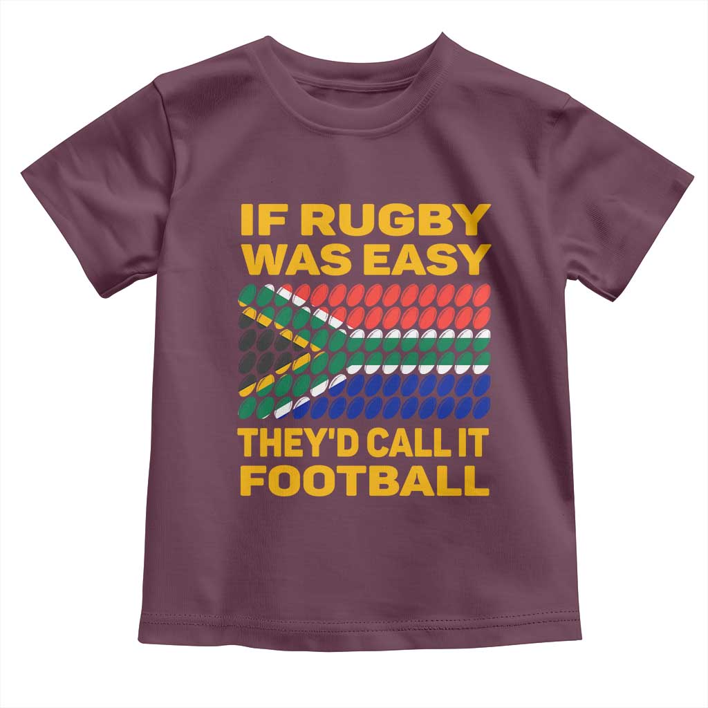 Funny South Africa Rugby Baby Shirt If Rugby Was Easy They'd Call It Football