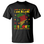 I Am Black History T Shirt African American Pride Kente
