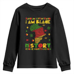 I Am Black History Youth Long Sleeve Shirt African American Pride Kente