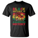Black History Is American History T Shirt African American Pride Flag Raised Fist