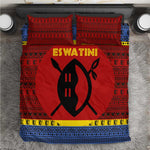 Eswatini Flag Bedding Set Nguni Shield Spear Pattern