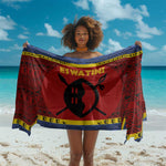 Eswatini Flag Sarong Nguni Shield Spear Pattern