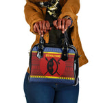 Eswatini Flag Shoulder Handbag Nguni Shield Spear Pattern