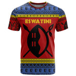 Eswatini Flag T shirt Nguni Shield Spear Pattern