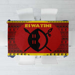 Eswatini Flag Tablecloth Nguni Shield Spear Pattern